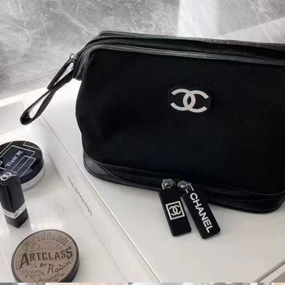 Chanel Black Cosmetic Bag